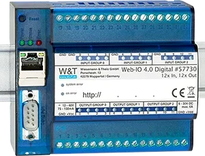 Web-IO 4.0 Digital, conmutación 12 entradas y 12 salidas digitales con tecnología de 24V