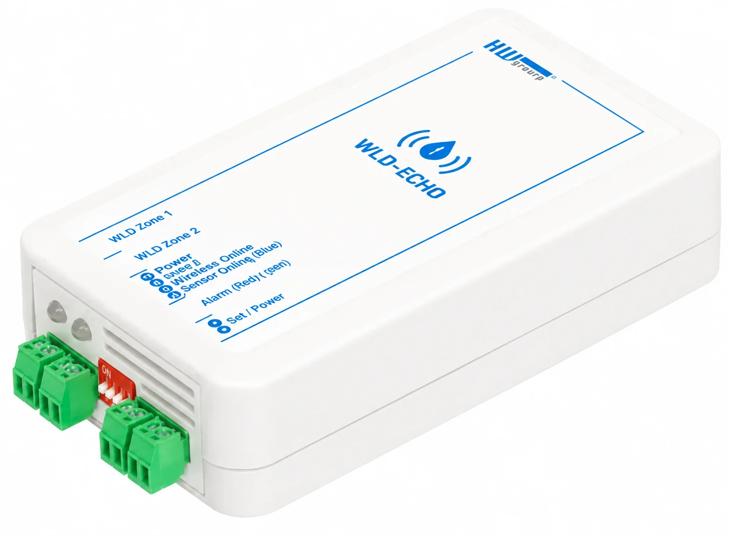 WLD-ECHO Detector de fugas de agua con cable sensor de 2 metros - alarma sonora y salida de Relé (NO a NC). 1 Wld-echo-principal